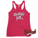 Load image into Gallery viewer, Womens Daddys Girl Shirt Ddlg Little Bdsm Racerback Tank Vintage Shocking Pink / Xs
