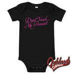 Load image into Gallery viewer, Baby Dont Touch Me Peasant One Piece - Offensive Baby Onesies Black / 3-6M
