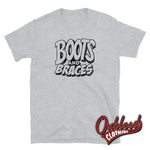 Load image into Gallery viewer, Boots And Braces T-Shirt - Hardcore Punk Or Skin Tee Shirt Sport Grey / S