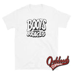 Load image into Gallery viewer, Boots And Braces T-Shirt - Hardcore Punk Or Skin Tee Shirt White / S