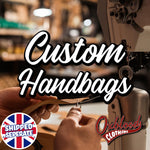 Load image into Gallery viewer, Custom Hand-Made Unique Handbag - Vinyl Hand-Stitched Bag

