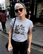 Load image into Gallery viewer, Punk Fuck Off T-Shirt / Skinhead Fuck You Women's T-Shirt