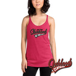 Load image into Gallery viewer, Oi Skinhead Womens Racerback Tank Vintage Shocking Pink / Xs Top
