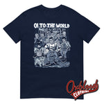 Load image into Gallery viewer, Oi To The World T-Shirt - Christmas Skinhead &amp; Street Punk Shirt Navy / S
