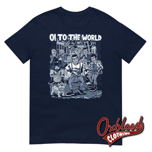 Oi To The World T-Shirt - Christmas Skinhead & Street Punk Shirt Navy / S