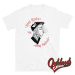 Load image into Gallery viewer, Stay Rude Rebel Skinhead Girl Skinbyrd T-Shirt Ska Punk White / S