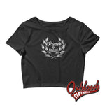 Cargar imagen en el visor de la galería, Womens Rude And Reckless Crop Tee Shirt - Ladies Ska Laurel Wreath Croptop Xs/sm Top