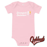 Load image into Gallery viewer, Baby Strongest Swimmer One Piece - Offensive Onesies Pink / 3-6M
