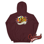 Load image into Gallery viewer, Double-Sided Runnin Riot Hoodie - Rupert Cleaver Oi! Punk &amp; 80S Punk Shirts Skinhead Style Maroon /
