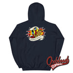 Load image into Gallery viewer, Double-Sided Runnin Riot Hoodie - Rupert Cleaver Oi! Punk &amp; 80S Punk Shirts Skinhead Style Navy / S
