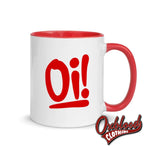 Load image into Gallery viewer, Oi! Mug With Color Inside Red
