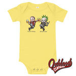 Load image into Gallery viewer, Punks And Skins United Onesie - Misstake Tattoo Baby Skinhead Clothes &amp; Punk Rock Uk Sizes Yellow /
