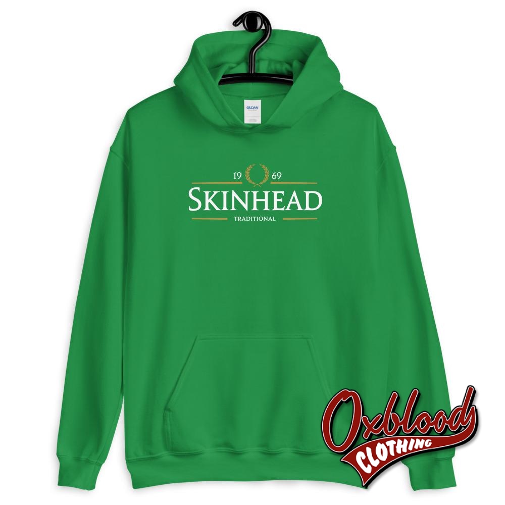 Traditional Skinhead Hoodie - 1969 Clothing Irish Green / S