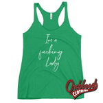 Load image into Gallery viewer, Womens Im A Fucking Lady Racerback Tank - Funny Sarcastic Shirts Envy / Xs
