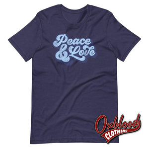 1960S Peace & Love Mod T-Shirt - Fashion And Ska T Shirts Heather Midnight Navy / Xs
