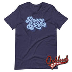 Cargar imagen en el visor de la galería, 1960S Peace &amp; Love Mod T-Shirt - Fashion And Ska T Shirts Heather Midnight Navy / Xs
