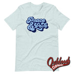 Cargar imagen en el visor de la galería, 1960S Peace &amp; Love Mod T-Shirt - Fashion And Ska T Shirts Heather Prism Ice Blue / Xs
