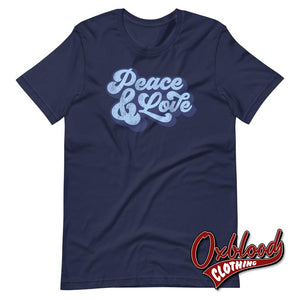1960S Peace & Love Mod T-Shirt - Fashion And Ska T Shirts Navy / Xs