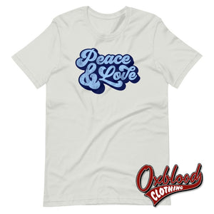 1960S Peace & Love Mod T-Shirt - Fashion And Ska T Shirts Silver / S