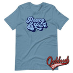 Cargar imagen en el visor de la galería, 1960S Peace &amp; Love Mod T-Shirt - Fashion And Ska T Shirts Steel Blue / S
