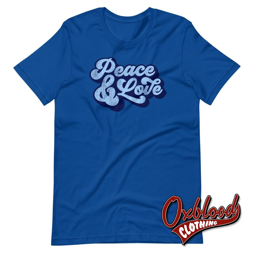 1960S Peace & Love Mod T-Shirt - Fashion And Ska T Shirts True Royal / S