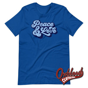 1960S Peace & Love Mod T-Shirt - Fashion And Ska T Shirts True Royal / S