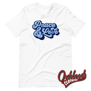 1960S Peace & Love Mod T-Shirt - Fashion And Ska T Shirts White / Xs