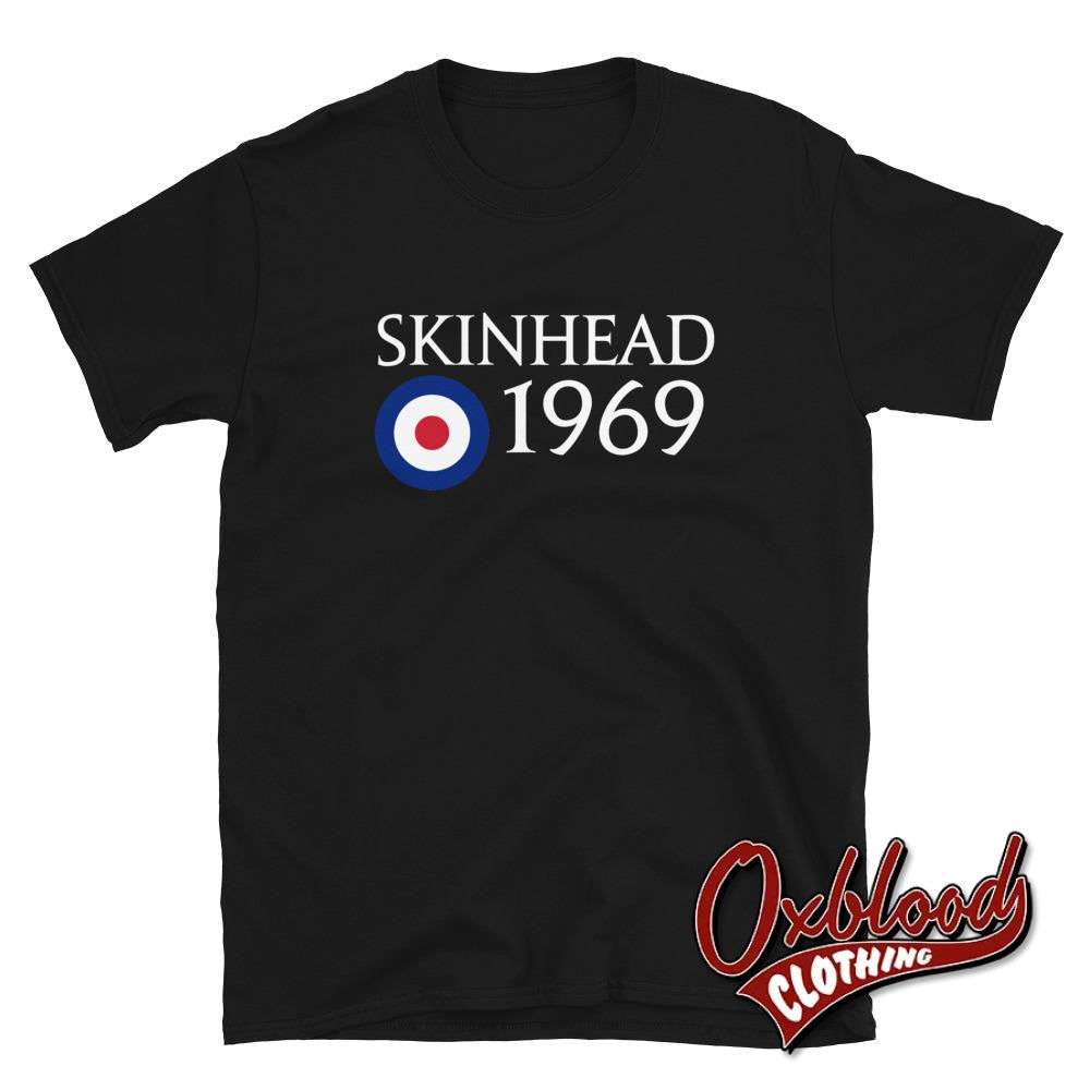 1969 Mod Skinhead T-Shirt - Scooterboy Clothing Black / S Shirts