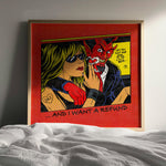 Load image into Gallery viewer, "No Backsies" Punk Art Print | Pop Art Poster – Satan Loves You Gothic Wall Decor &amp; Gifts
