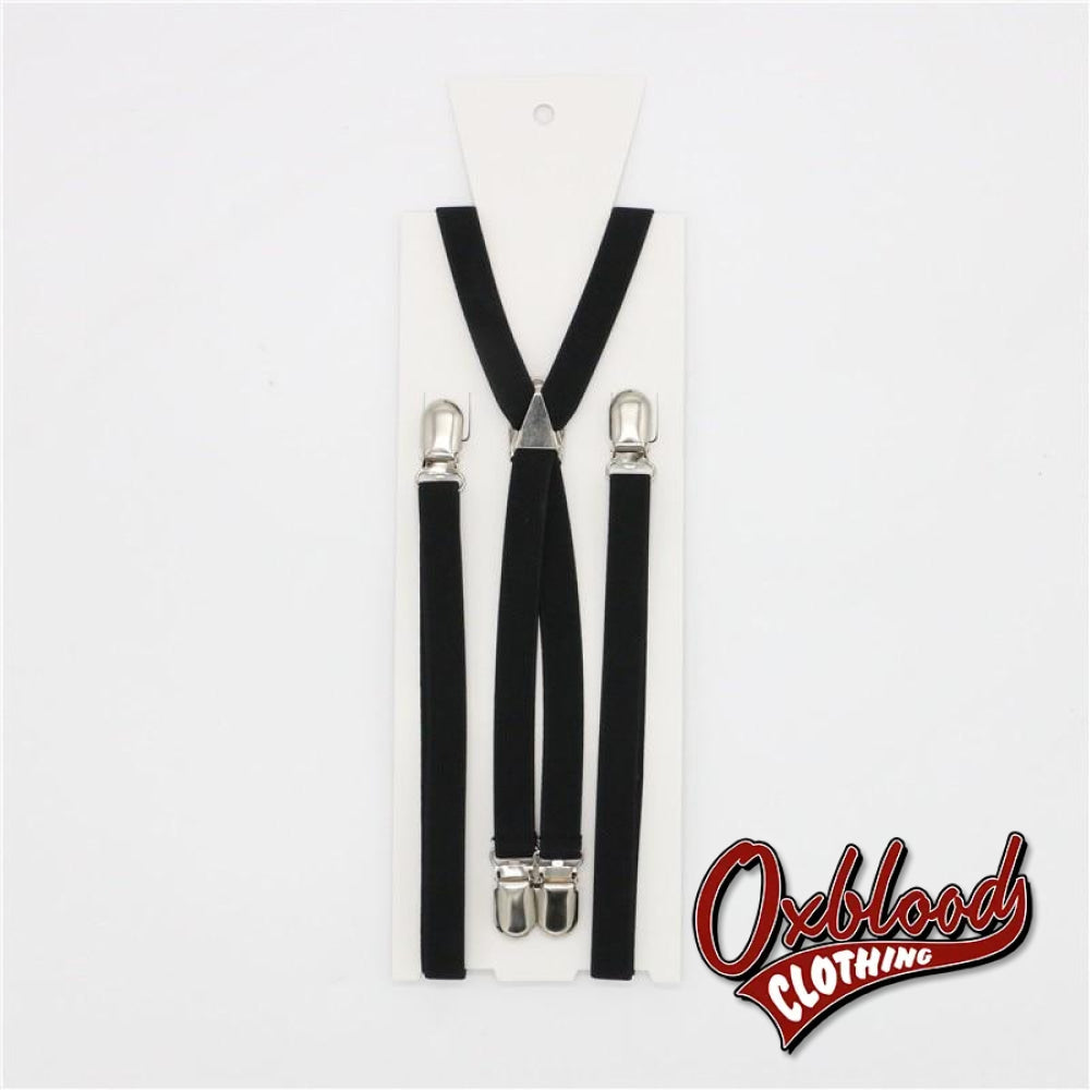 2/3 Braces Suspenders 1.5Cm Width X-Back 4 Clips Metal - B 5