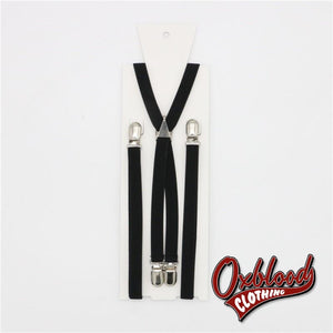 2/3 Braces Suspenders 1.5Cm Width X-Back 4 Clips Metal - B 5