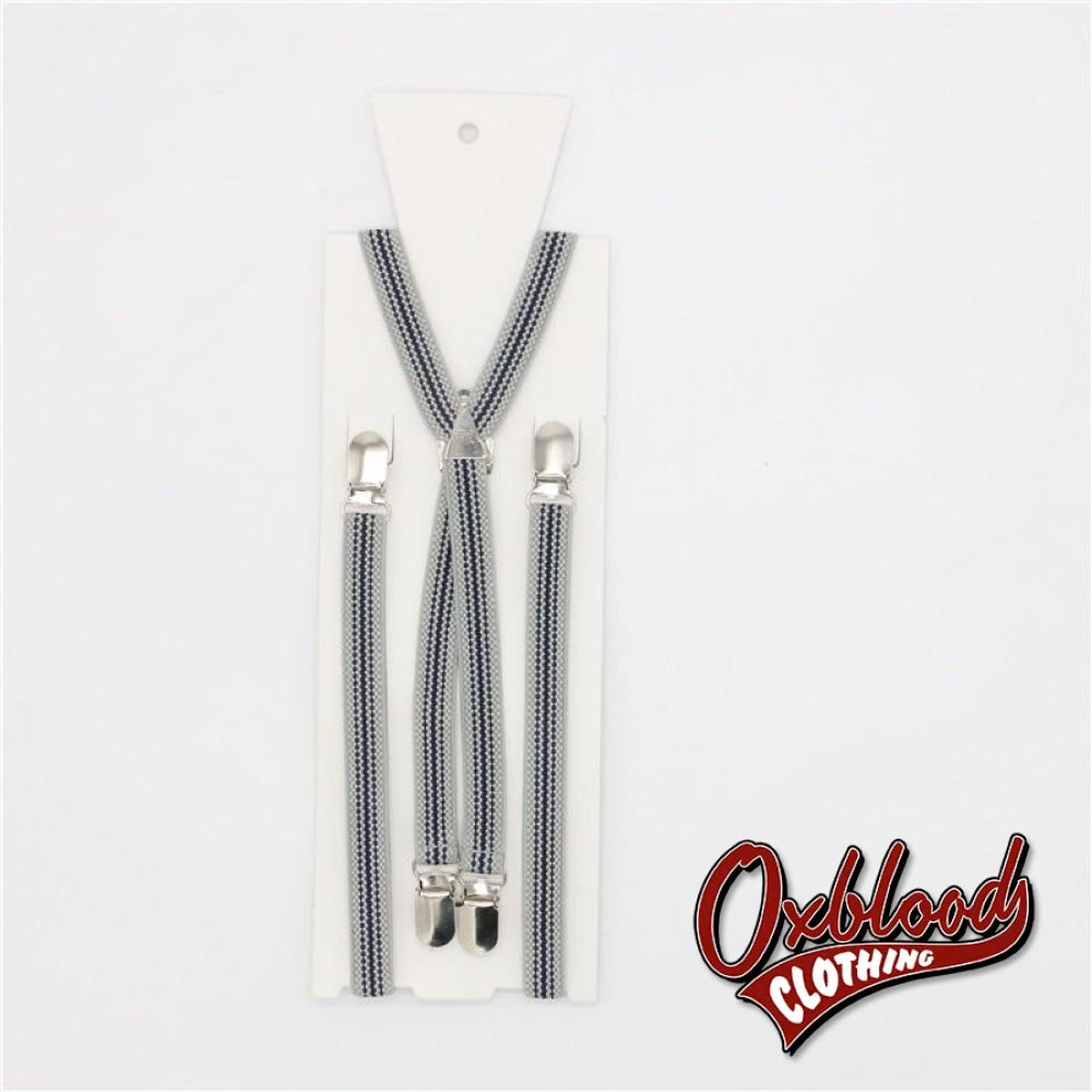 2/3 Braces Suspenders 1.5Cm Width X-Back 4 Clips Metal - B 7