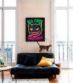 Cargar imagen en el visor de la galería, "ACAB - All Cats Are Bastards"Punk Artwork Poster – Skateboarding Art Print With Political Punk Pop Art Design
