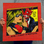 Load image into Gallery viewer, "No Backsies" Punk Art Print | Pop Art Poster – Satan Loves You Gothic Wall Decor &amp; Gifts
