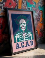 Load image into Gallery viewer, "Pig Cop A.C.A.B" Skull Political Punk Poster – Skater Punk Artwork | Defund the Police 1312 Print

