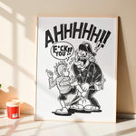 Load image into Gallery viewer, "Ahhh! F*ck You!" Punk Music Wall Art | Operation Ivy Gifts, Vintage Punk Poster &amp; Collage Art Print

