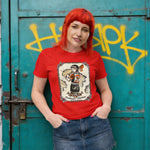Lade das Bild in den Galerie-Viewer, Women’s "Raised on Rage" T-shirt - Isa Santana Tattoo - Skinhead Girl Shirt
