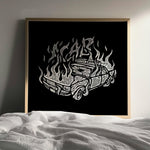 Load image into Gallery viewer, "ACAB Burning Police Car" Political Punk Poster - Defund The Police Art Print - 1312 Poster
