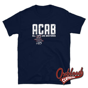 Acab T-Shirt - All Cops Are Bastards Navy / S