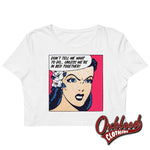 Load image into Gallery viewer, Dont Tell... Kink Submissive Cropped T-Shirt - Funny Bdsm Clothing Crop Top Discipline Kinky Tank
