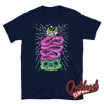 Cargar imagen en el visor de la galería, All Seeing Third Eye Yoga T-Shirt - Grunge Goth Punk Clothing Navy / S Shirts
