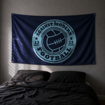 Load image into Gallery viewer, No Al Calcio Moderno - Against Modern Football Flag - Oxblood - Football Casual Culture Banner
