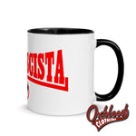 Load image into Gallery viewer, Anti-Fascista Mug With Color Inside Black
