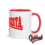 Load image into Gallery viewer, Anti-Fascista Mug With Color Inside Red
