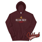 Load image into Gallery viewer, Anti-Social Rude Boy Hoodie - Trojan Skinhead Style Clothing Maroon / S
