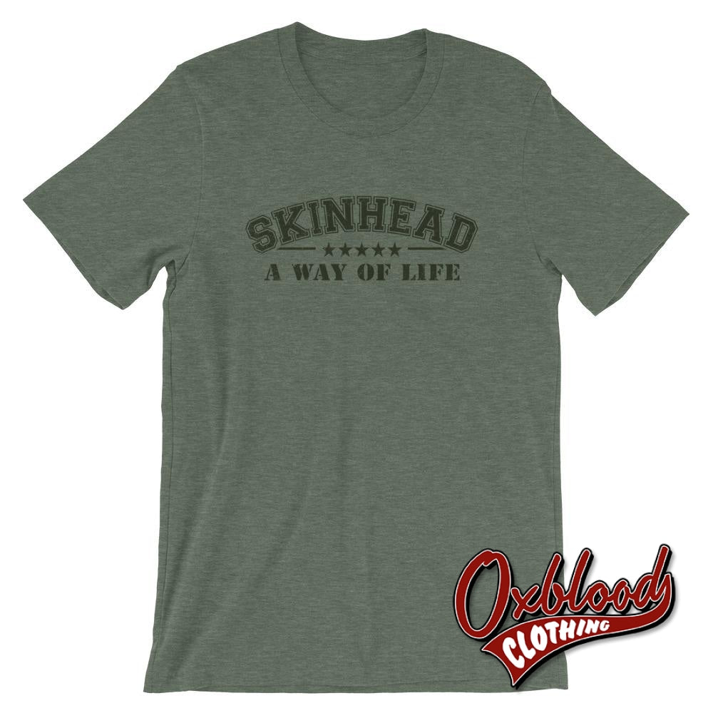 Army Green Skinhead T-Shirt Heather Forest / S Shirts