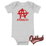 Cargar imagen en el visor de la galería, Baby Anarchy One Piece - Offensive Baby Onesies Athletic Heather / 3-6M

