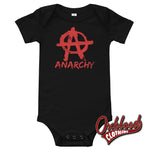Cargar imagen en el visor de la galería, Baby Anarchy One Piece - Offensive Baby Onesies Black / 3-6M
