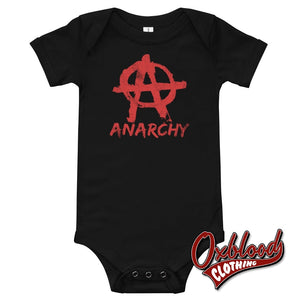 Baby Anarchy One Piece - Offensive Baby Onesies Black / 3-6M