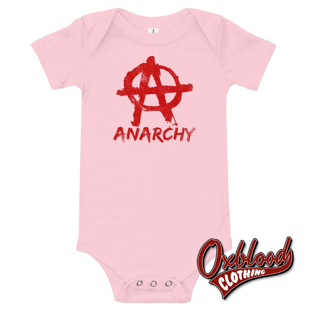 Baby Anarchy One Piece - Offensive Baby Onesies Pink / 3-6M